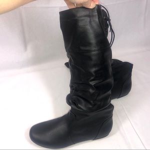 2 LEFT Charlotte Russe Black flat boots